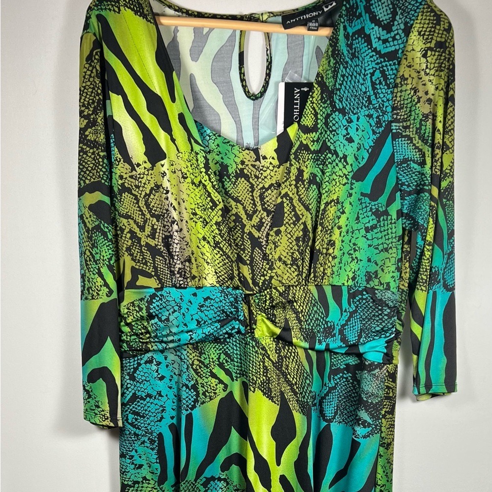 Anthony Studio Multi Reptile Print Maxi Dress Size Medium - Picture 4 of 12